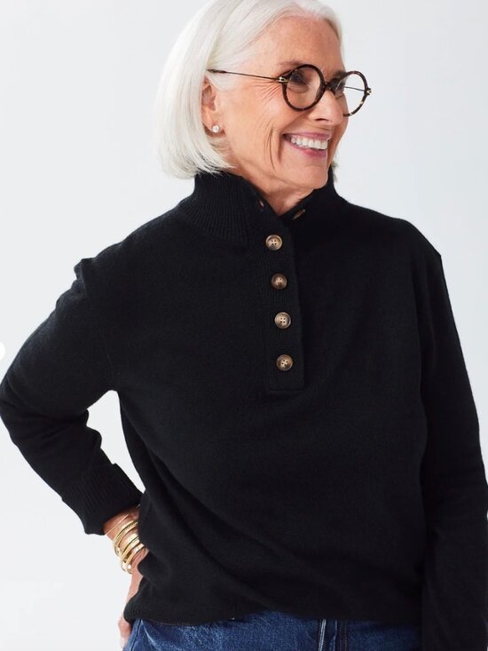 Alice Walk Sweaters - Alice Walk Black Cashmere Getaway Sweater, sz M, EUC